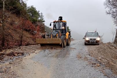 Alanya yollarında kış mesaisi
