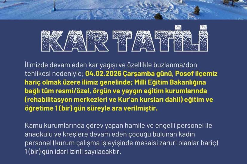 Ardahan’da eğitime kar engeli