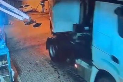 Aydın'da motosiklet sürücüsünün can verdiği kazanın görüntüleri ortaya çıktı