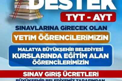 AYT ve TYT sınav ücretleri Büyükşehir Belediyesi’nden