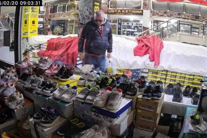 Bir mağazadan mont diğerinden ayakkabı çaldı: O anlar kamerada