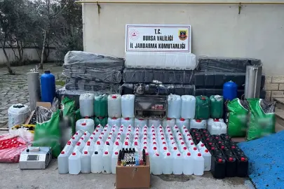 Bursa’da kaçak ve sahte alkol üretim tesisine operasyon