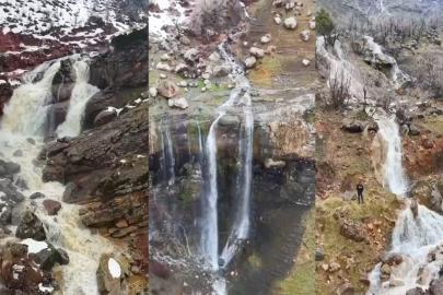 Derecik’te şelaleler yeniden coştu