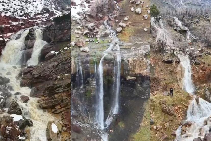 Derecik’te şelaleler yeniden coştu