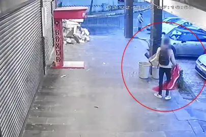 İş yerinin önündeki Türk bayrağını indiren şüpheli yakalandı