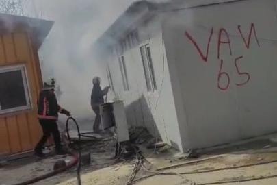 Malatya’da şantiyede korkutan yangın