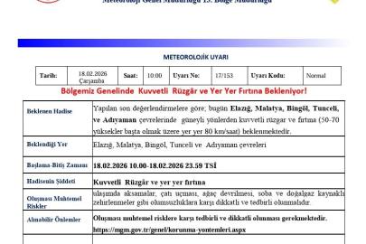Meteorolojiden 5 il için kuvvetli rüzgar ve fırtına uyarısı