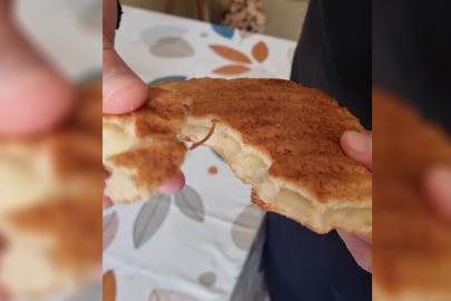 Mide bulandıran görüntü. Ekmekten paket lastiği çıktı