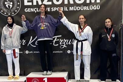 Oltulu taekwondocular Erzurum’dan madalyayla döndü