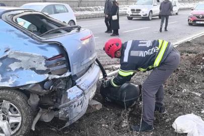 Trafik kazasında LPG tankı paniği