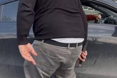 Trafikte dehşet. Minibüs şoförü bıçak çekti, tutuklandı