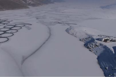 Van’da Sibirya soğukları: Dev barajlar buz tuttu