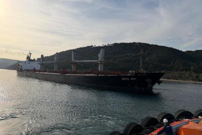 Çanakkale Boğazı'nda gemi karaya oturdu