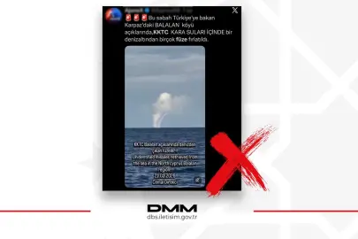 KKTC açıklarında füze' iddiasına yalanlama!
