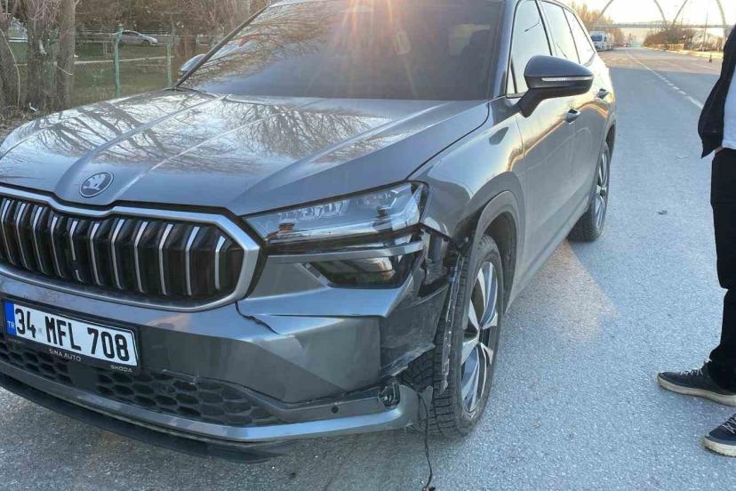 Muş’ta yolun karşısına geçen köpeğe otomobil çarptı