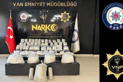 Van’da kamyonette 90 kilo uyuşturucu ele geçirildi