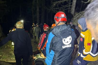 30 metrelik uçurumdan yaralı kurtarma operasyonu