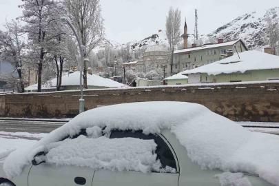 Başkale’de nisan ayında kar yağışı