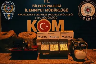 Bilecik’te on binlerce makaron ele geçirildi