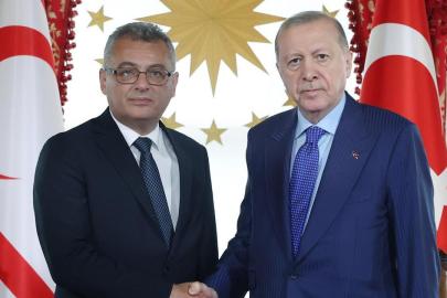Cumhurbaşkanı Erdoğan, KKTC Cumhurbaşkanı Erhürman ile görüştü