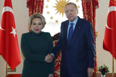 Cumhurbaşkanı Erdoğan, Rusya Federasyon Konseyi Başkanı Matviyenko'yu kabul etti