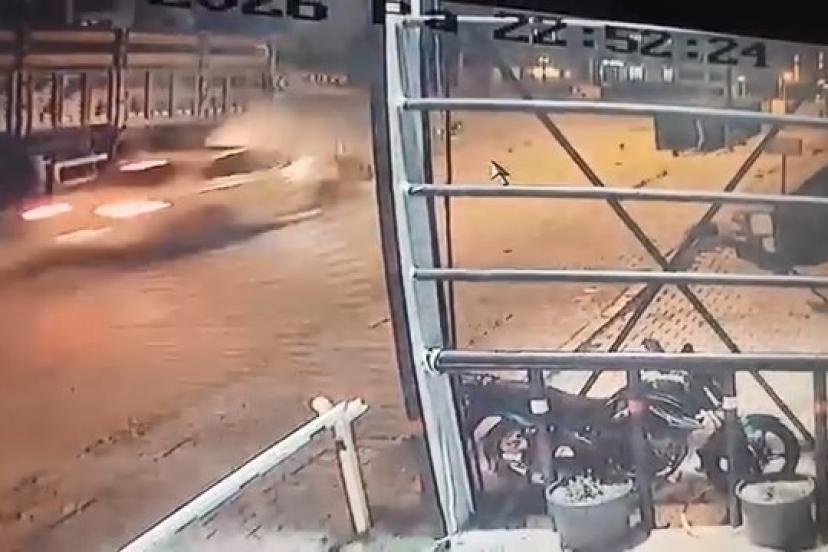 Elazığ’da 4 kişinin yaralandığı kazanın görüntüsü ortaya çıktı