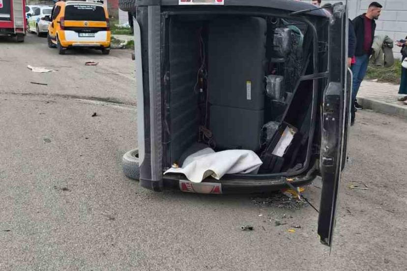 Iğdır’da kaza: Araç takla attı, 2 yaralı