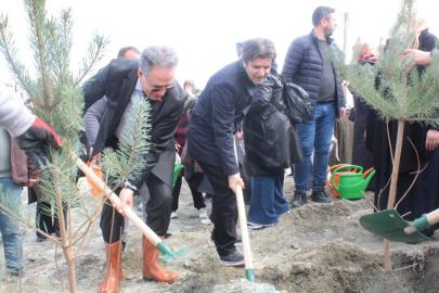 "Kadınlarla El Ele Bir Fidan Bin Nefes" etkinliğinde fidanlar toprakla buluştu
