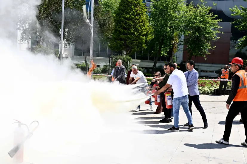 Muratpaşa’da yangın tatbikatı