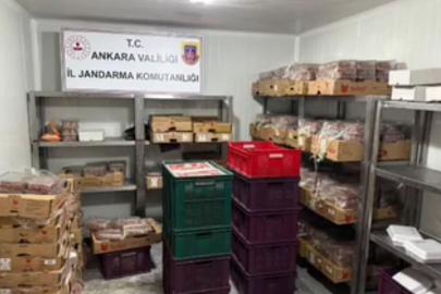 Ankara'da sağlıksız koşullarda 40 ton et ele geçirildi. Piyasa değeri 50 milyon lira