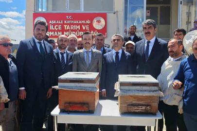 Aşkale’de arıcılığa büyük destek: 50 üreticiye hibeli kovan dağıtıldı