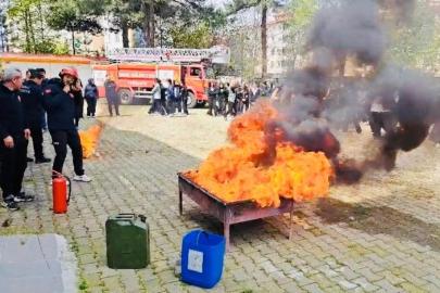 Bingöl’de okullarda yangın ve tahliye uygulamaları yapıldı