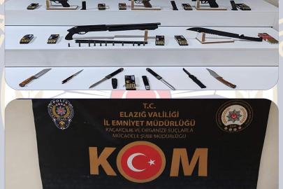 Elazığ’da 9 adet ruhsatsız silah ele geçirildi