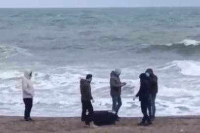 Kıyıya vuran çantadan uyuşturucu çıktı