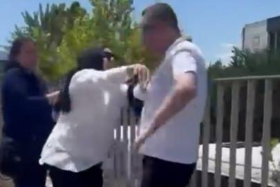 Sokakta kadına şiddete başka bir kadın müdahale etti