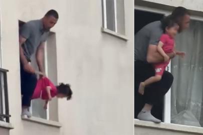 Bıçakla 3 yaşındaki kızını rehin aldı. Polis vurarak durdurdu