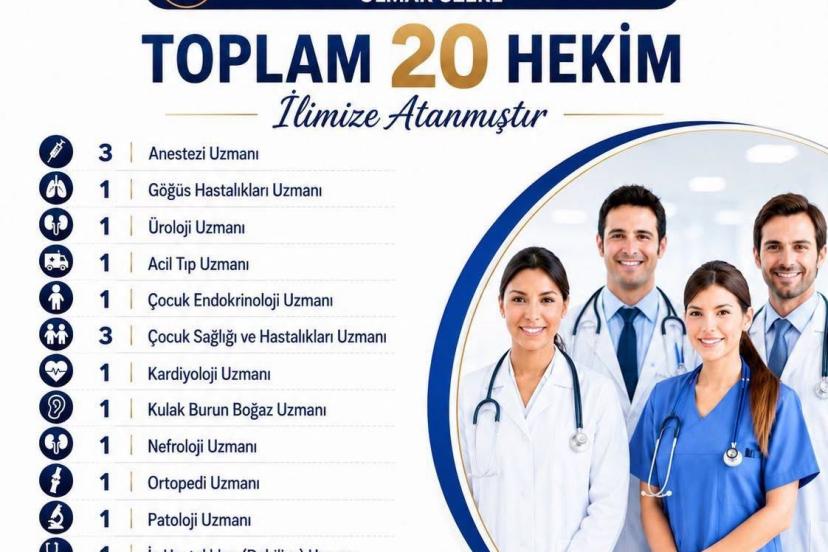 Bitlis’e 20 yeni doktor atandı
