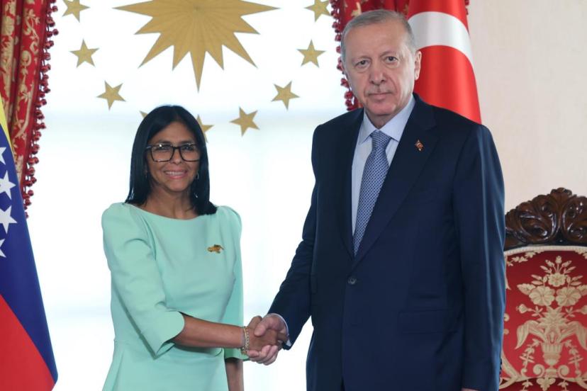 Cumhurbaşkanı Erdoğan, Venezuela Cumhurbaşkanı Vekili Rodriguez ile görüştü