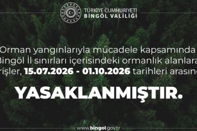 Bingöl’de ormanlık alanlara girişler yasaklandı