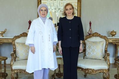 Emine Erdoğan Lübnan Başbakanı'nın eşi Sahar Selam ile görüştü