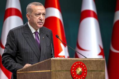 Cumhurbaşkanı Erdoğan, KKTC Cumhurbaşkanı Erhürman ve KKTC Başbakanı Üstel ile görüştü