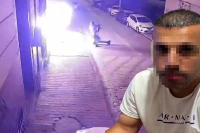 Scooter ile geldi eski kız arkadaşının evini kundakladı