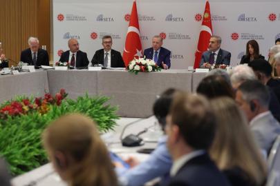 Cumhurbaşkanı Erdoğan ABD'li düşünce kuruluşu temsilcileriyle bir araya geldi