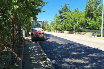Erzincan’ın turizm beldesi Çağlayan’da asfaltlama çalışmaları sürüyor