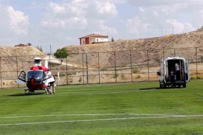 Kalp krizi geçiren hasta hava ambulansıyla Malatya’ya sevk edildi