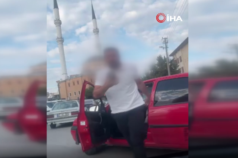 Kendisine korna çalanları ölümle tehdit etti. Saldırgan sürücü tutuklandı