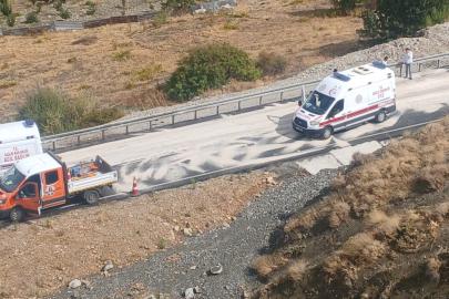 Kontrolden çıkan tırdan atlayan sürücü ve yanındaki kişi yaralandı