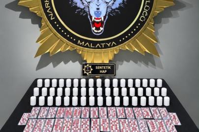 Malatya’da 3 bin 601 sentetik ecza ele geçirildi