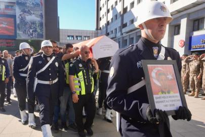 Şehit polisimiz Mehmet Ali Topatan son yolculuğuna uğurlandı