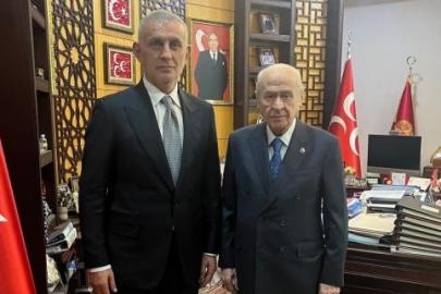 Bahçeli ve TFF Başkanı Hacıosmanoğlu bir araya geldi